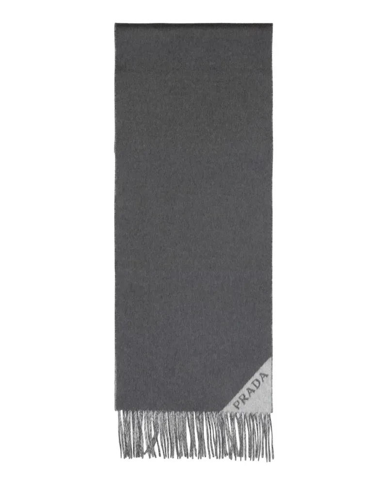 Prada Schal mit Logo-Detail - Grau Grau