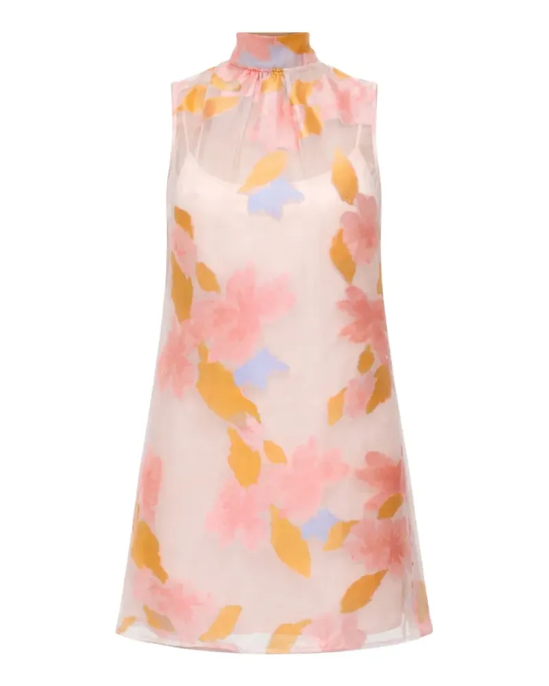 STAUD Albee floral-detail mini dress - Rosa Rosa