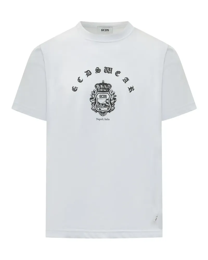 GCDS T-Shirt mit grafischem Print - Weiß Weiß