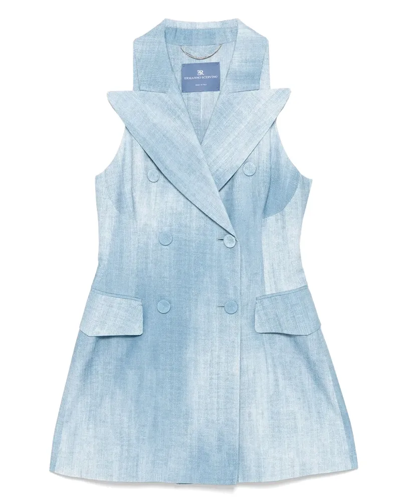 Ermanno Scervino Minikleid mit Denim-Print - Blau Blau