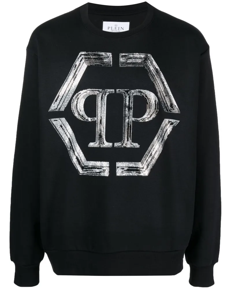 Philipp Plein Sweatshirt mit Logo-Print - Schwarz Schwarz