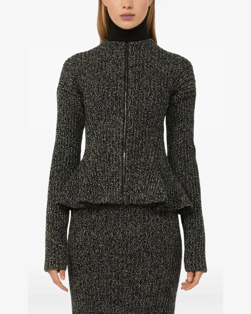 Max Mara Gerippter Kim Cardigan - Schwarz Schwarz