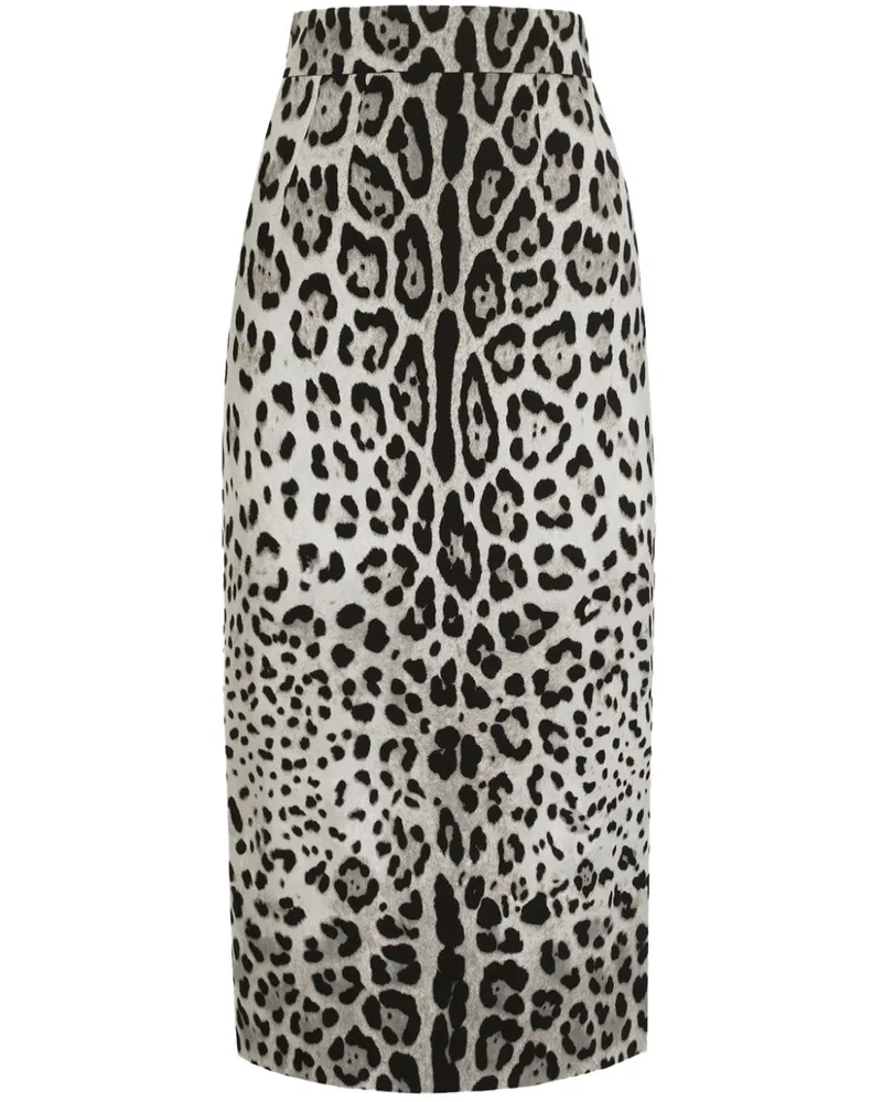 Dolce & Gabbana Rock mit Leoparden-Print - Grau Grau