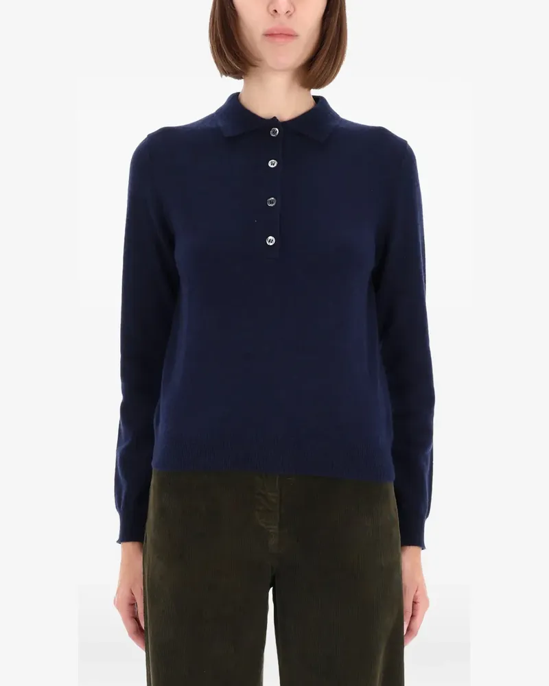 ASPESI Geknöpfter Pullover - Blau Blau