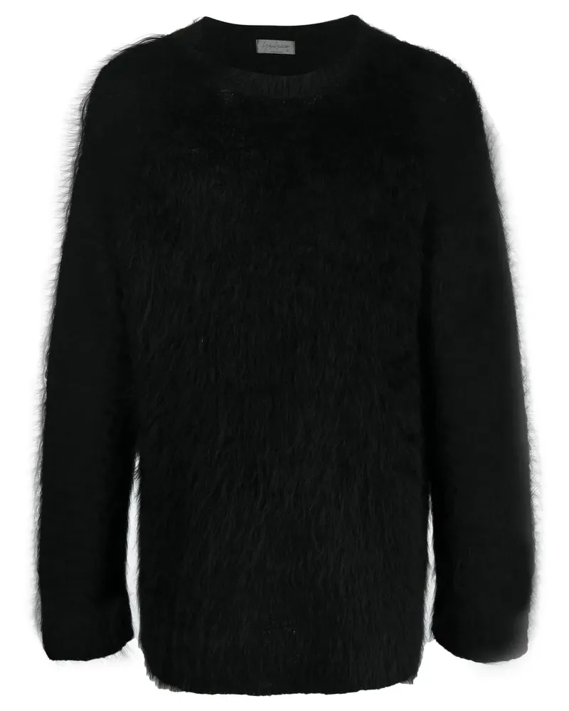 Yohji Yamamoto Pullover aus Faux Fur - Schwarz Schwarz