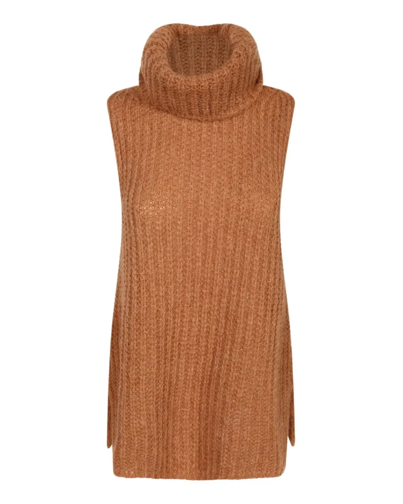 Herno Gerippter Rollkragenpullover - Braun Braun