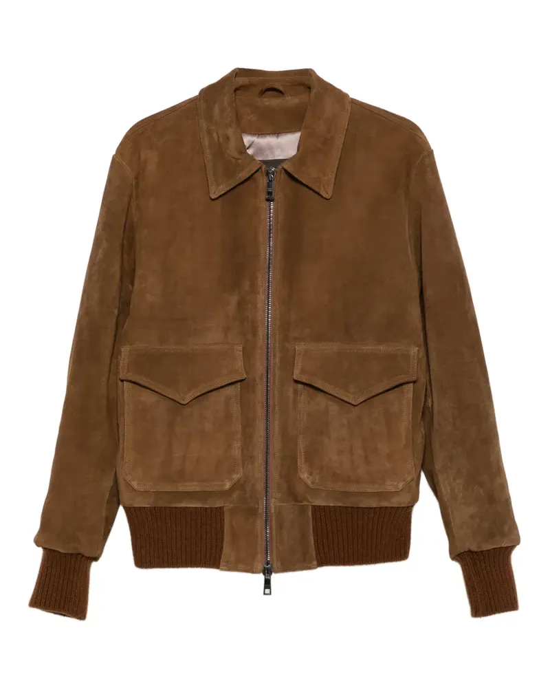 Giorgio Brato Bomberjacke mit Wildleder-Finish - Braun Braun