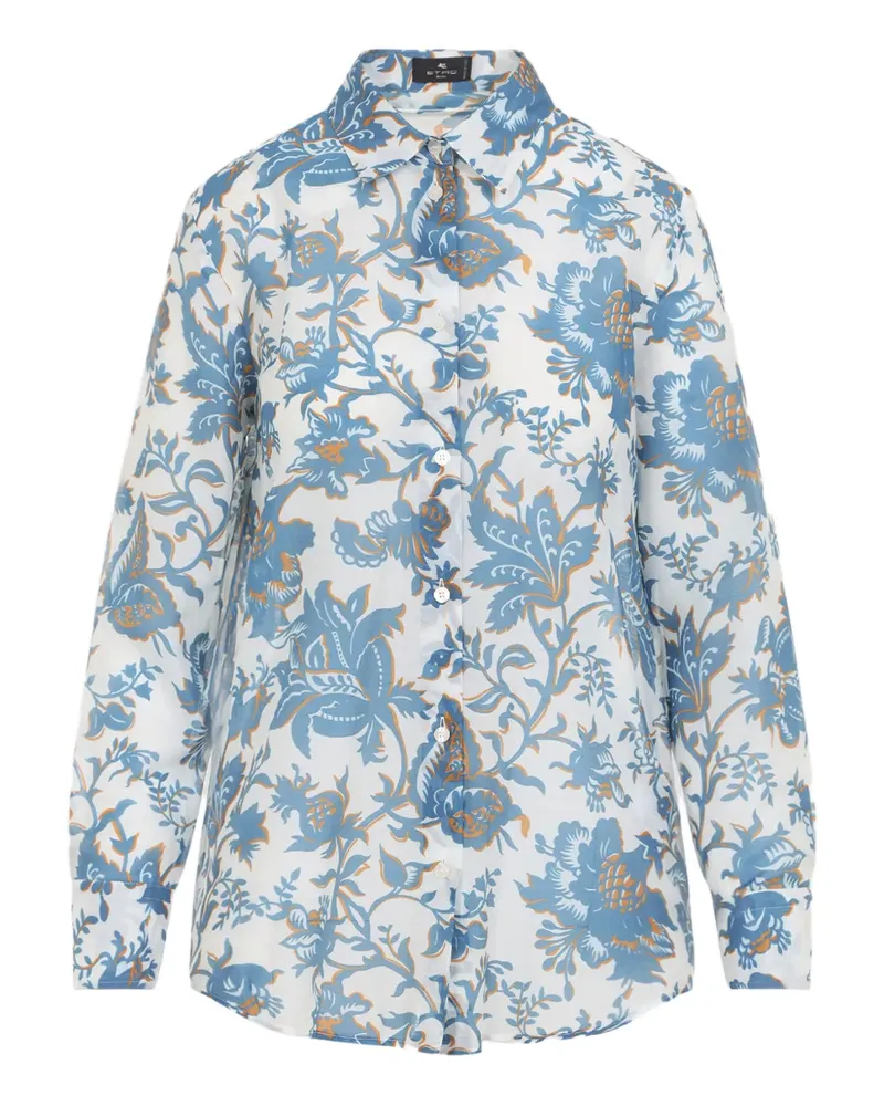 Etro floral-print buttoned shirt - Weiß Weiß