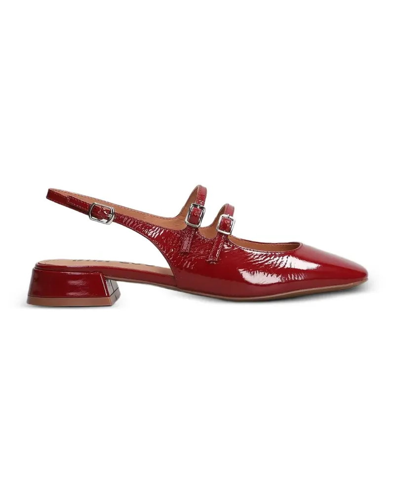 Bibi Lou patent-finish slingback flat pumps - Rot Rot