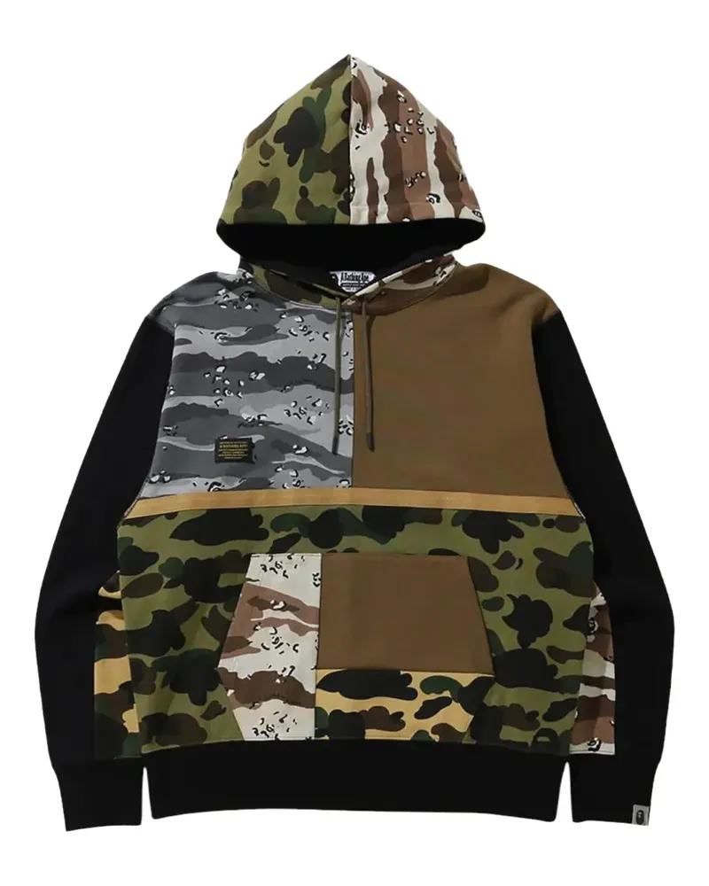 BAPE Hoodie im Patchwork-Look - Grün Grün