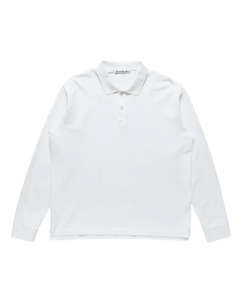 Acne Studios Poloshirt mit Logo-Print - Weiß Weiß