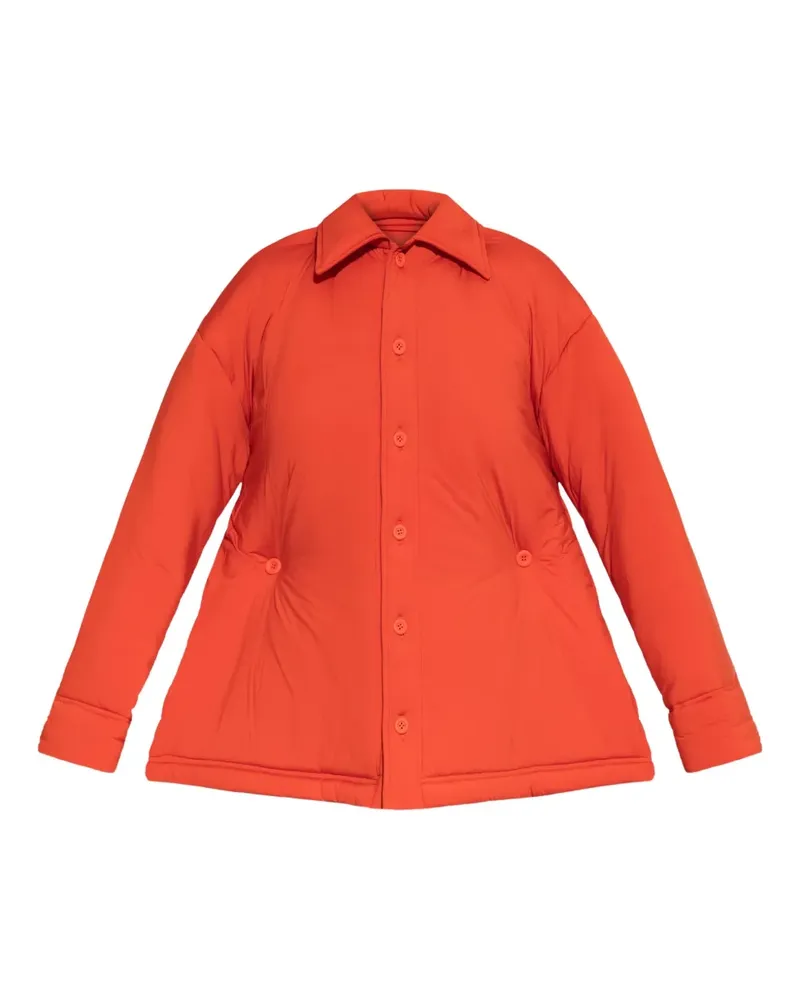 Issey Miyake Pumped-t buttoned collared overshirt - Rot Rot