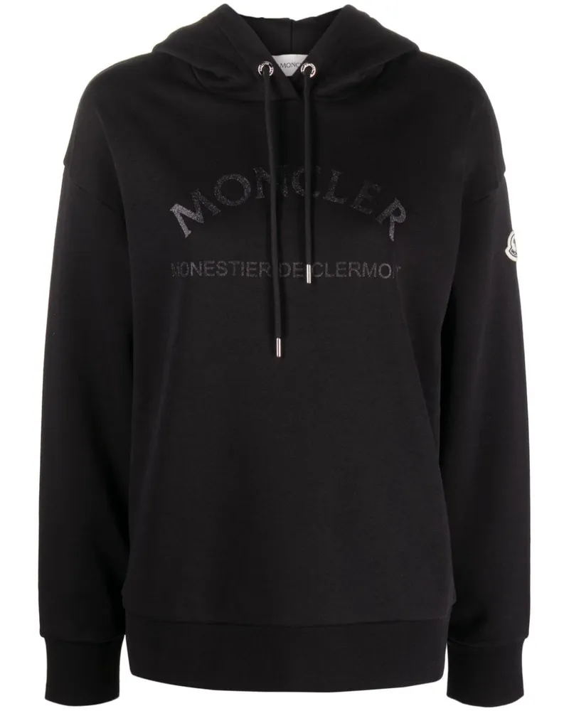 Moncler Hoodie mit Logo-Print Schwarz