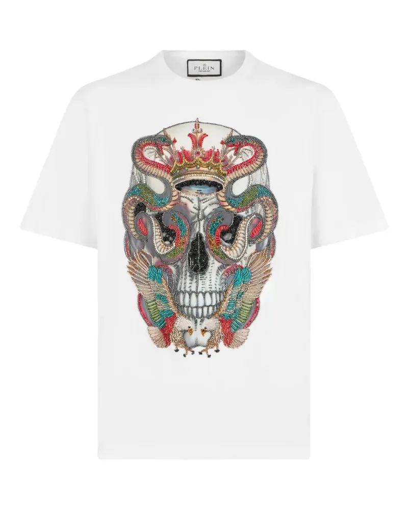 Philipp Plein T-Shirt mit rundem Ausschnitt - Weiß Weiß