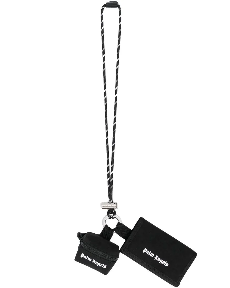 Palm Angels Multifunktionale Etuis mit Logo-Print - Schwarz Schwarz