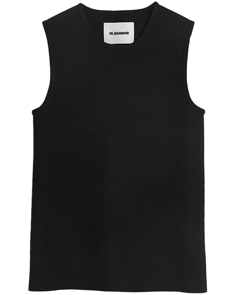 Jil Sander Trägershirt mit Rundhalsausschnitt - Schwarz Schwarz