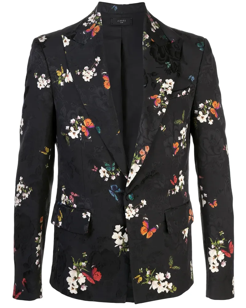 Amiri Sakko mit floraler Stickerei - Schwarz Schwarz