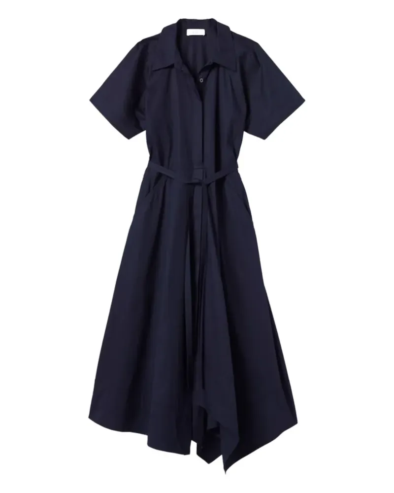 A.L.C. Asymmetrisches Popeline-Kleid - Blau Blau
