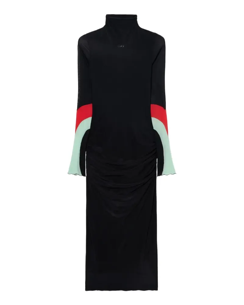OFF-WHITE Kleid mit Stehkragen - Schwarz Schwarz