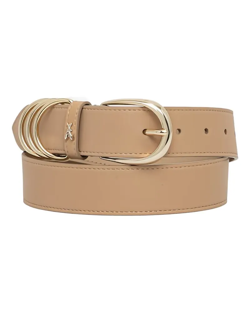 Patrizia Pepe triple-ring leather belt - Nude Nude