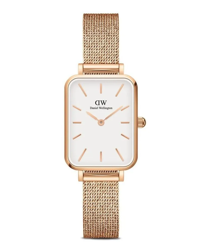 Daniel Wellington Quadro Pressed Melrose Armbanduhr 20x26mm - Weiß Weiß