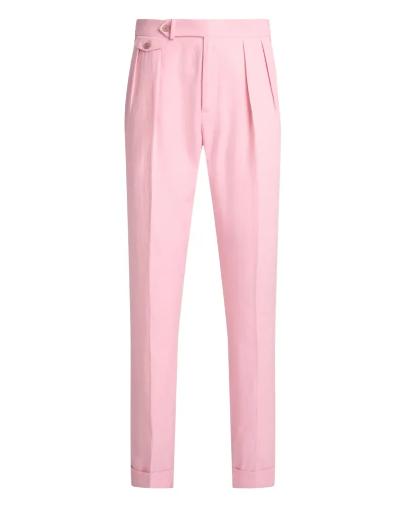 Ralph Lauren Leinenhose mit Bundfalten - Rosa Rosa