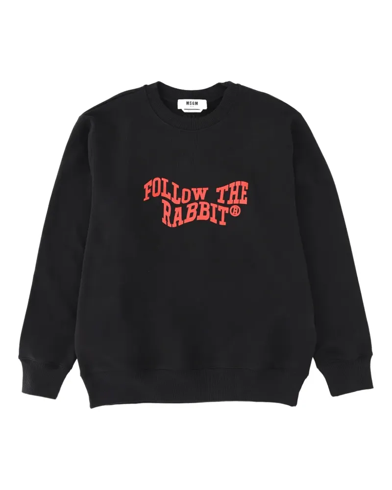 MSGM Rabbit cotton sweatshirt - Schwarz Schwarz