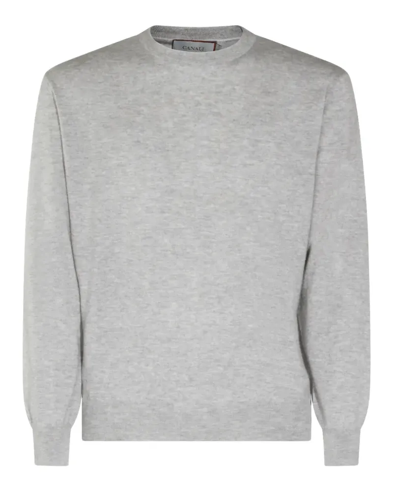 Canali Pullover mit Rundhalsausschnitt - Grau Grau