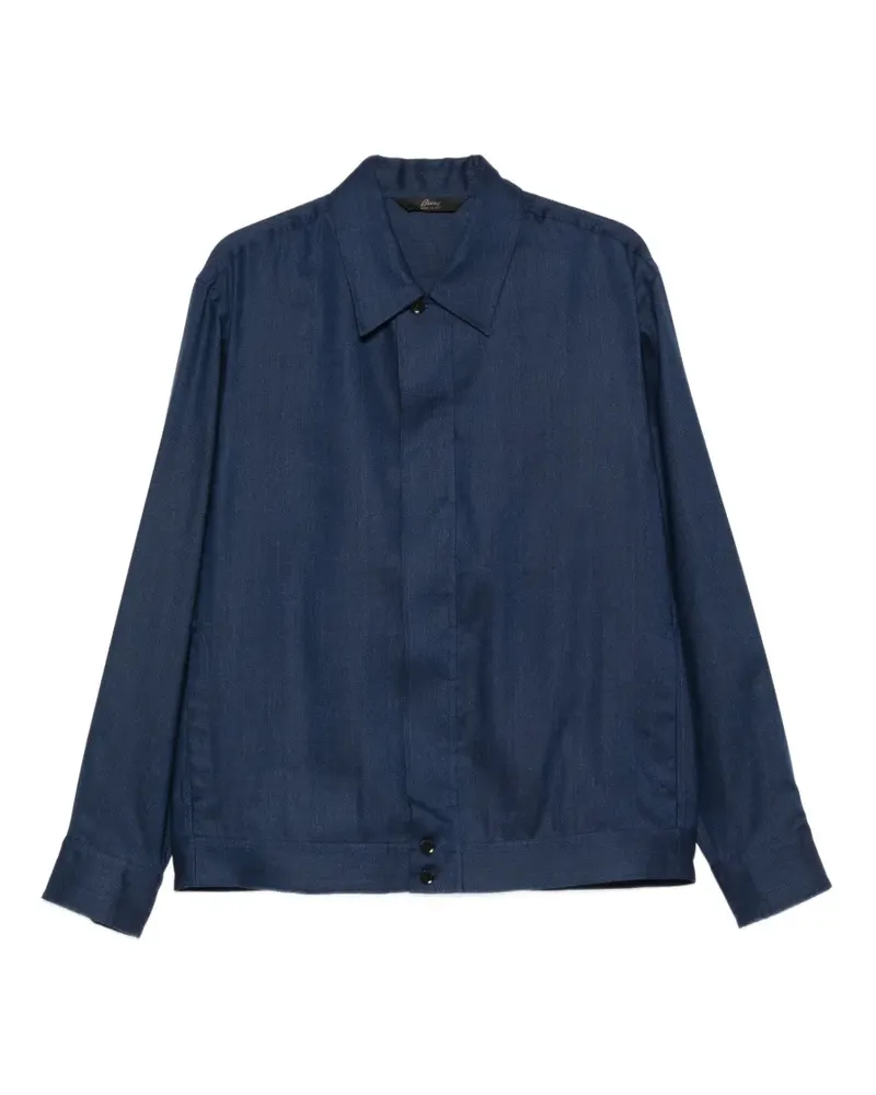 Brioni zipped shirt jacket - Blau Blau
