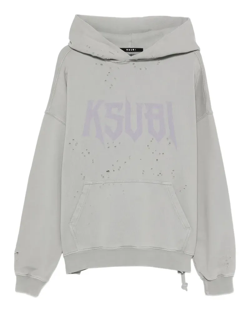 ksubi Blasted Hoodie - Grau Grau