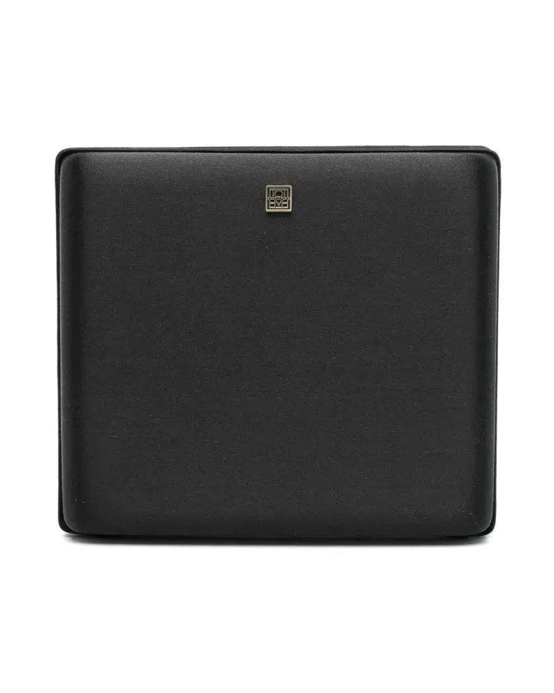 Totême Box-Clutch aus Satin - Schwarz Schwarz