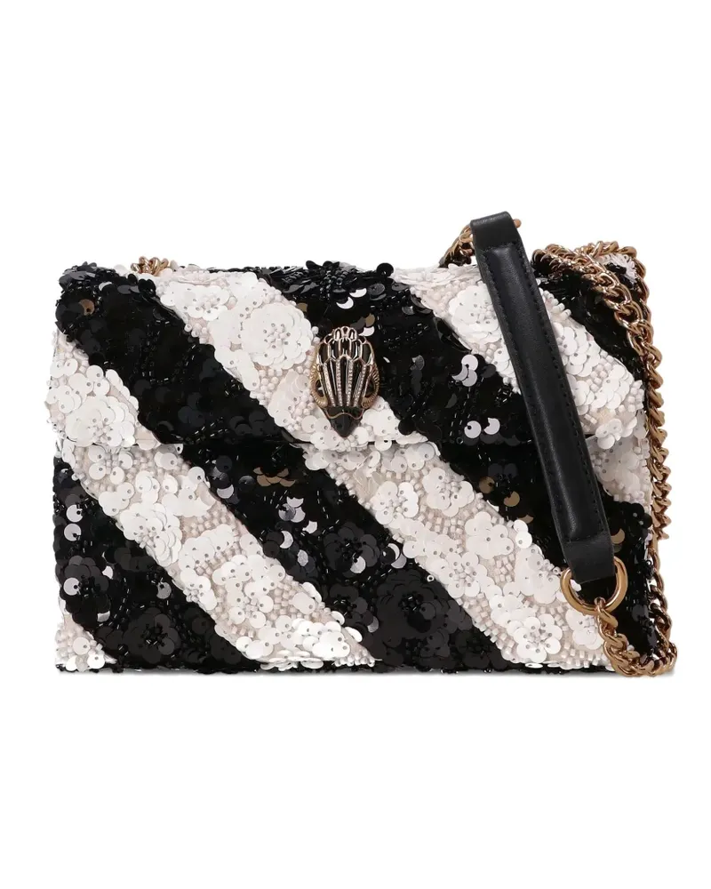 Kurt Geiger sequin striped satchel - Schwarz Schwarz
