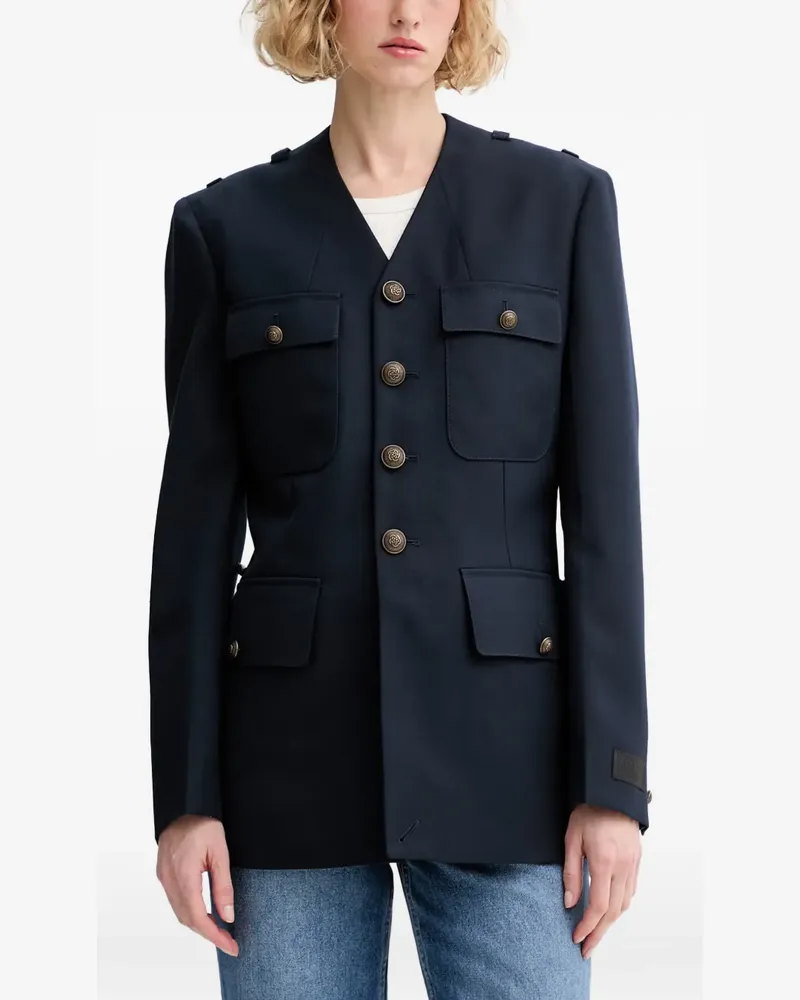 Kenzo multi-pocket military jacket - Blau Blau