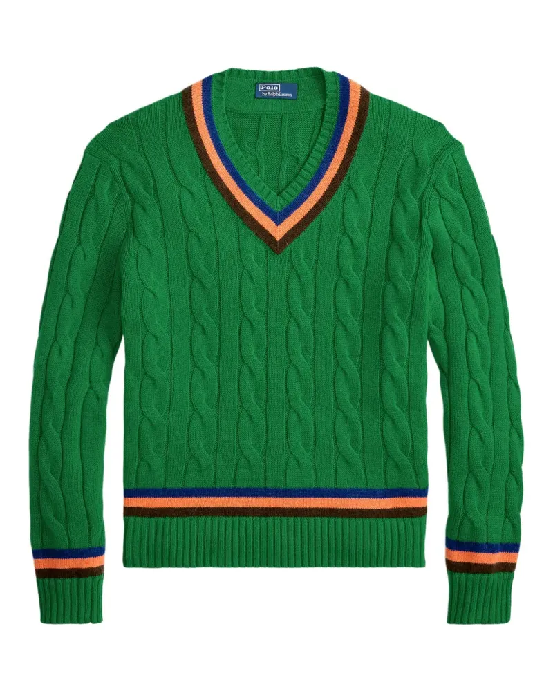 Ralph Lauren Cricket-Pullover mit Zopfmuster - Grün Grün