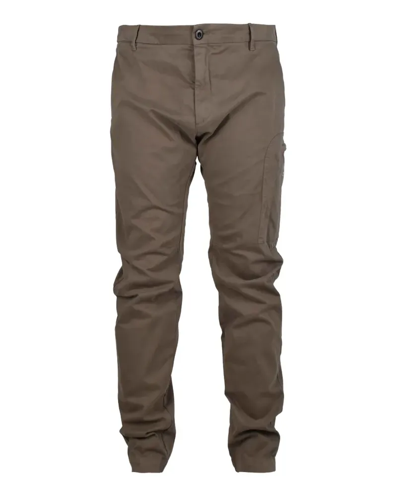 C.P. Company logo-patch tapered cargo pants - Braun Braun