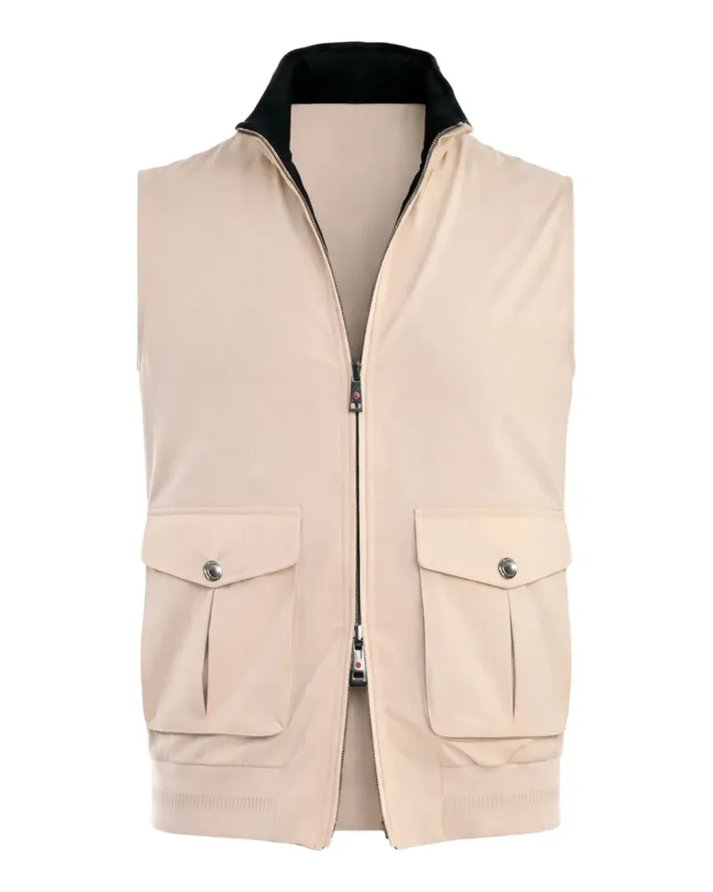 Kiton Kired reversible gilet - Nude Nude
