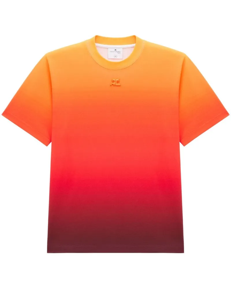 Courrèges T-Shirt mit Farbverlauf Mehrfarbig