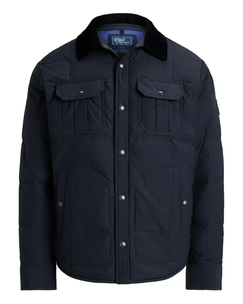 Ralph Lauren corduroy-collar jacket - Blau Blau