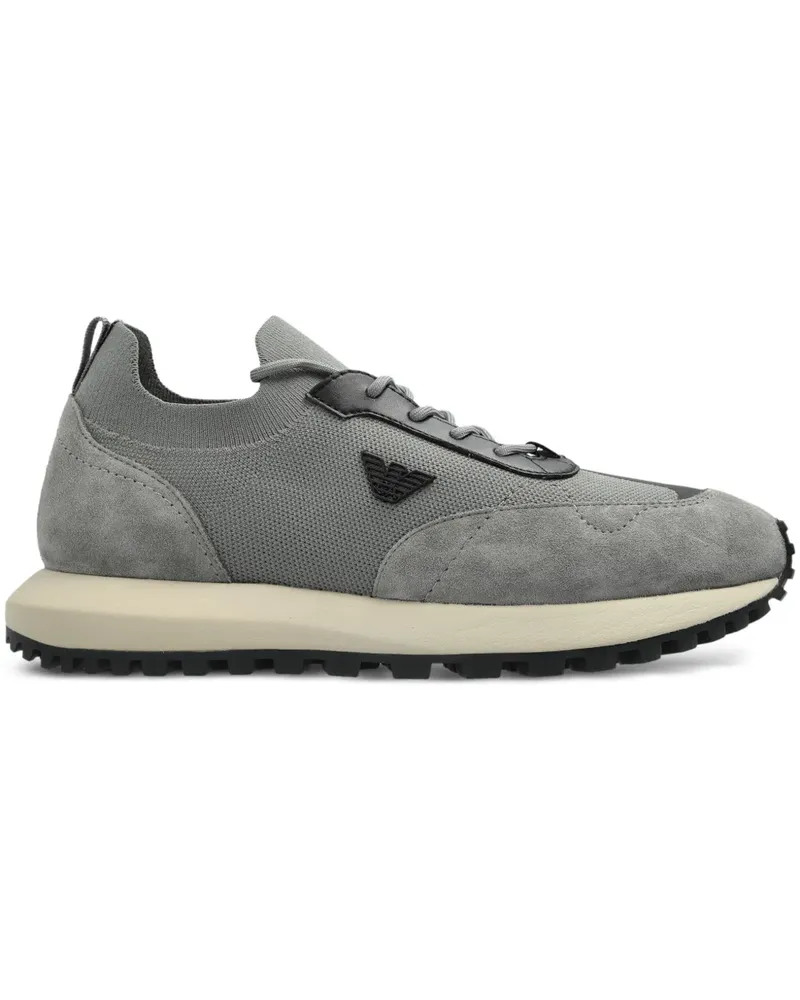 Emporio Armani Sneakers mit Logo-Patch - Grau Grau
