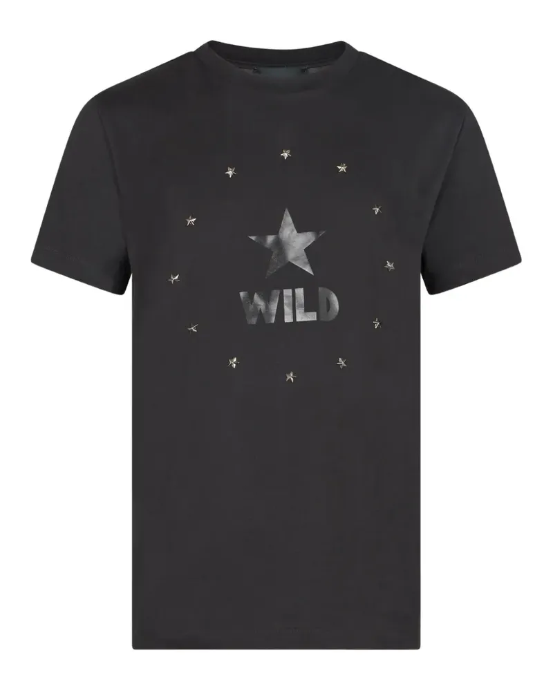 John Richmond T-Shirt mit Sterne-Print - Schwarz Schwarz