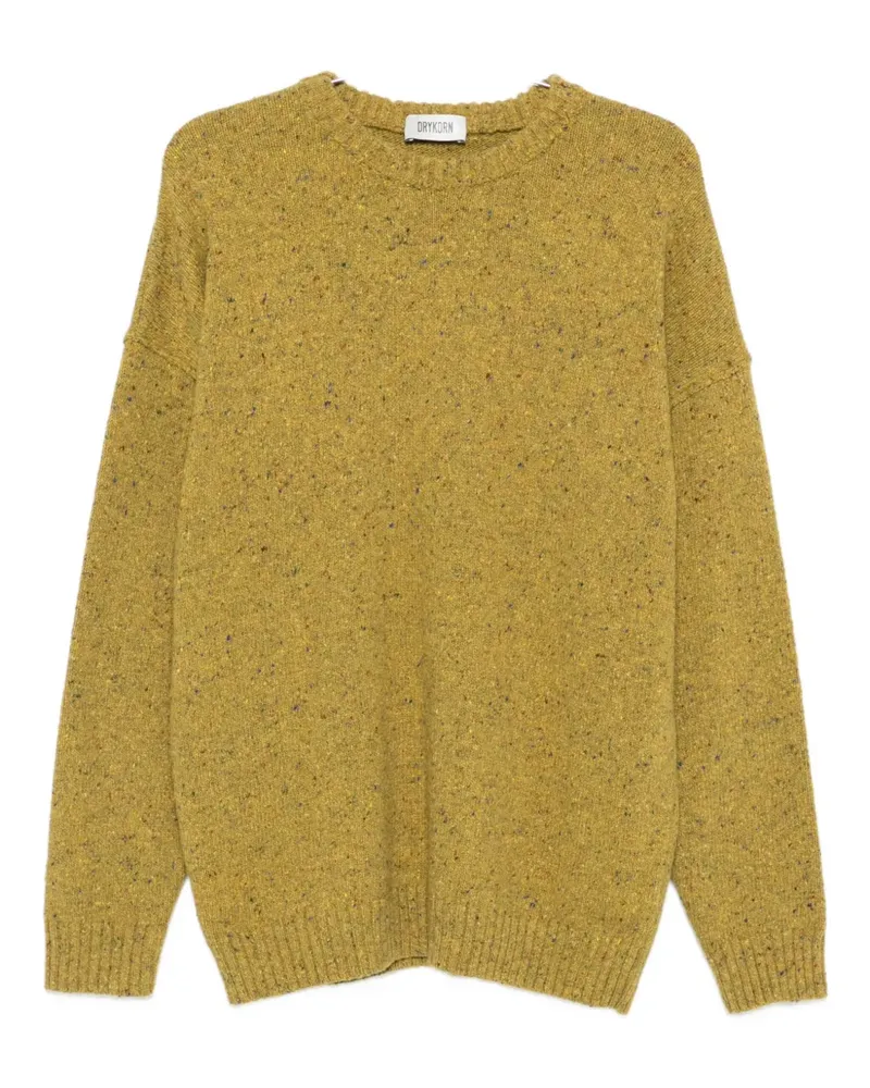 Drykorn Pullover mit Rundhalsausschnitt - Gelb Gelb