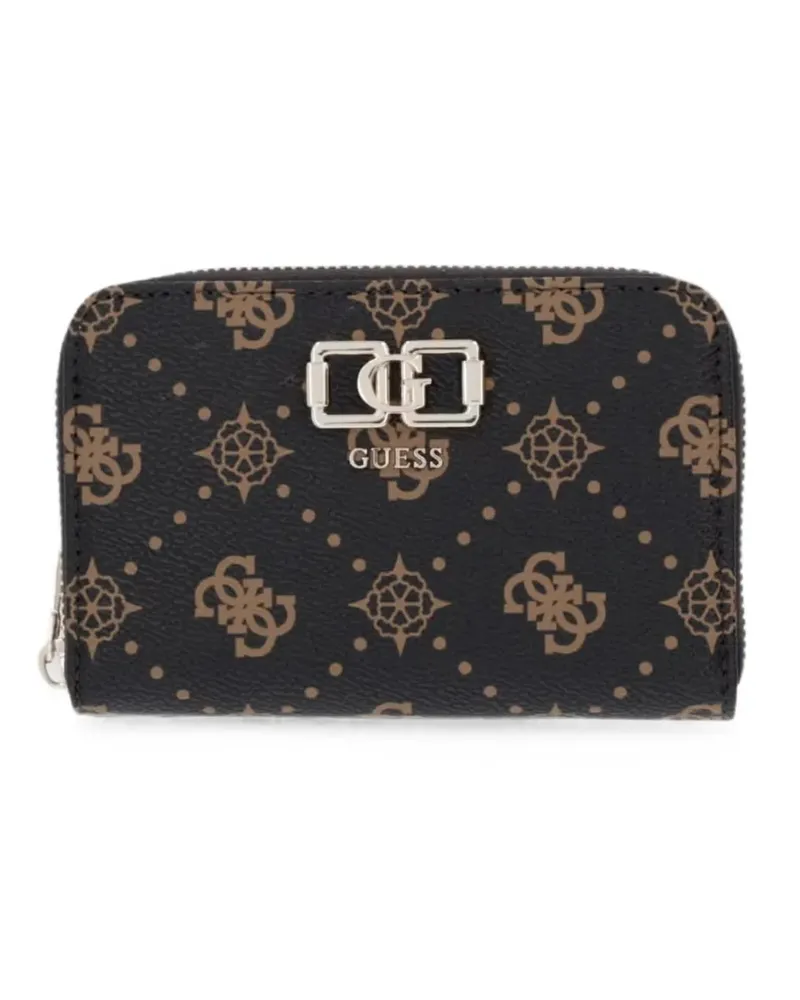 Guess Emelie logo-print zip-around wallet - Schwarz Schwarz
