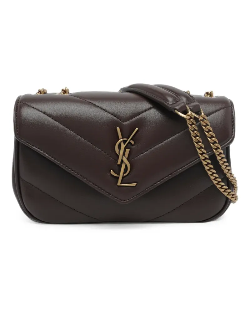 Saint Laurent mini LouLou quilted leather crossbody bag - Braun Braun
