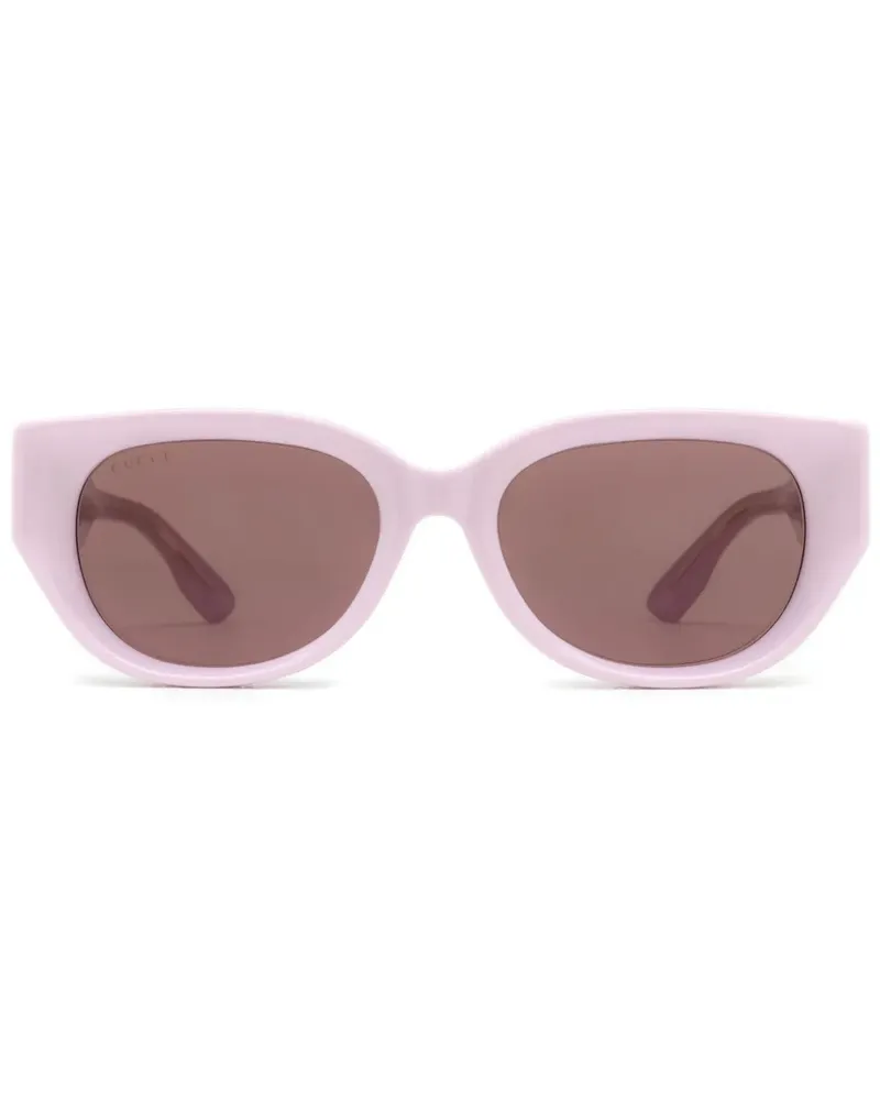 Gucci Sonnenbrille mit Logo-Print - Rosa Rosa