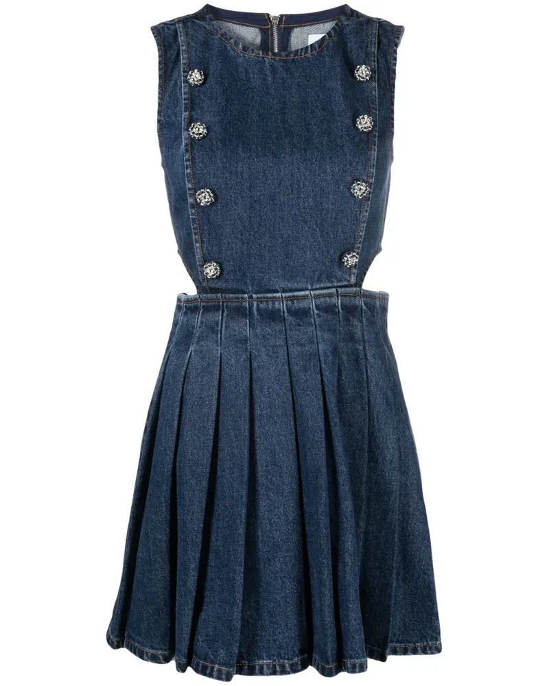 Self-Portrait Jeans-Minikleid mit Cut-Outs - Blau Blau