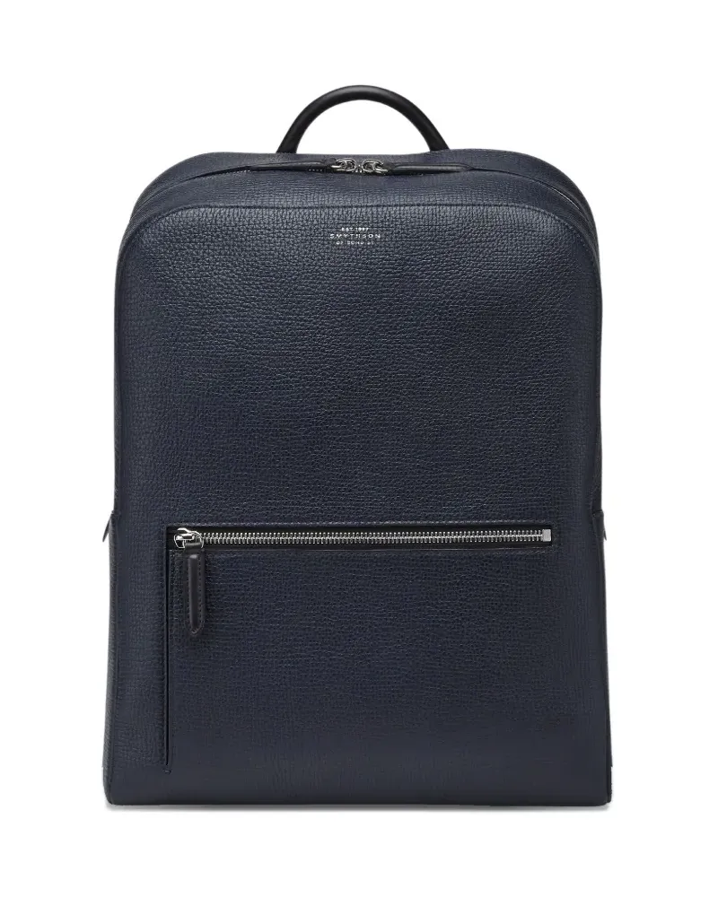 Smythson Rucksack mit Reißverschluss - Blau Blau