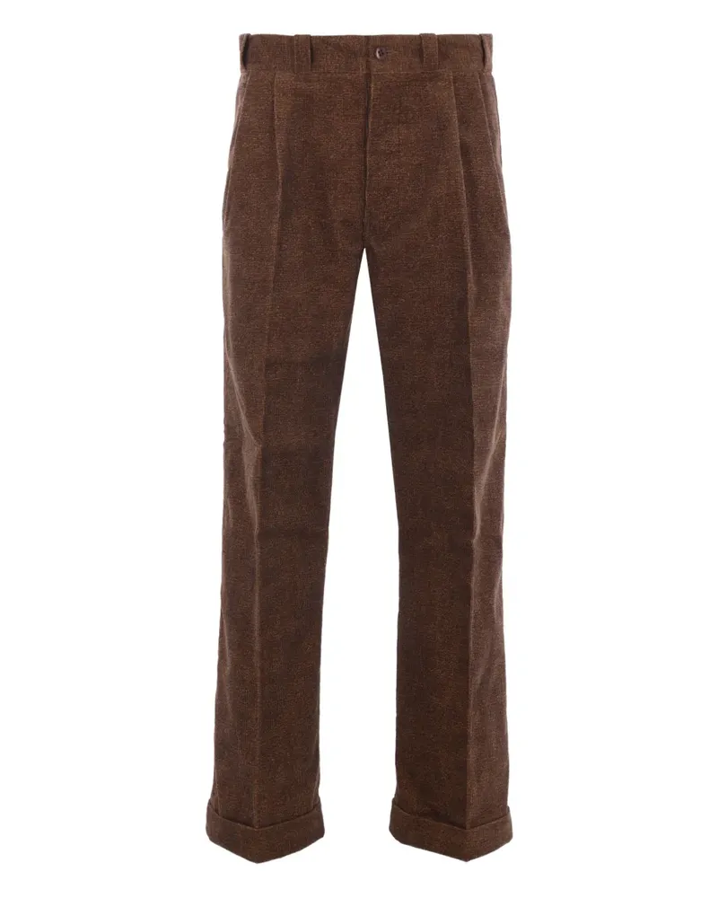 Taiga Takahashi Cordhose mit Faltendetail - Braun Braun