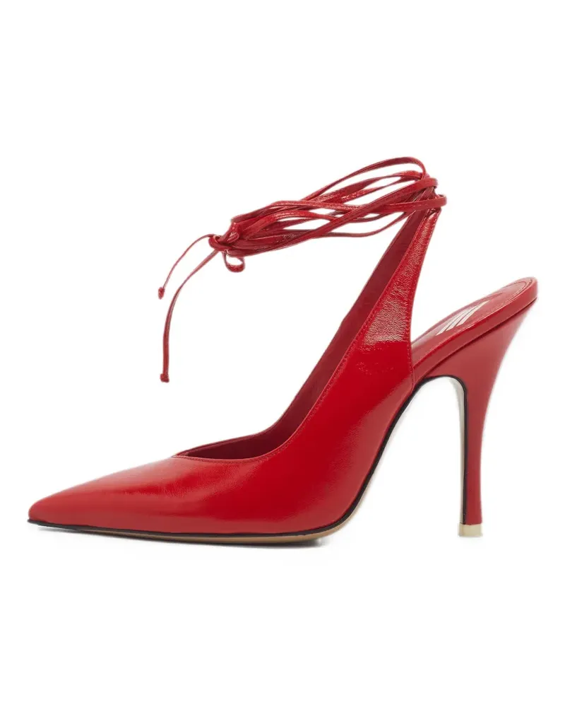 ATTICO Venus ankle-tie leather pumps - Rot Rot