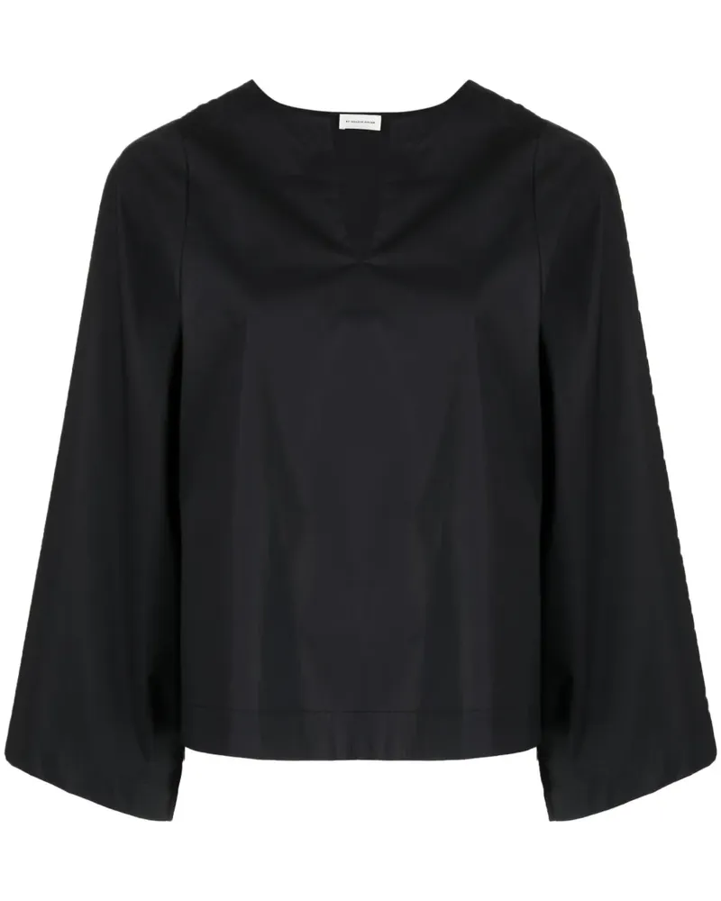 By Malene Birger Kamill Bluse mit V-Ausschnitt - Schwarz Schwarz