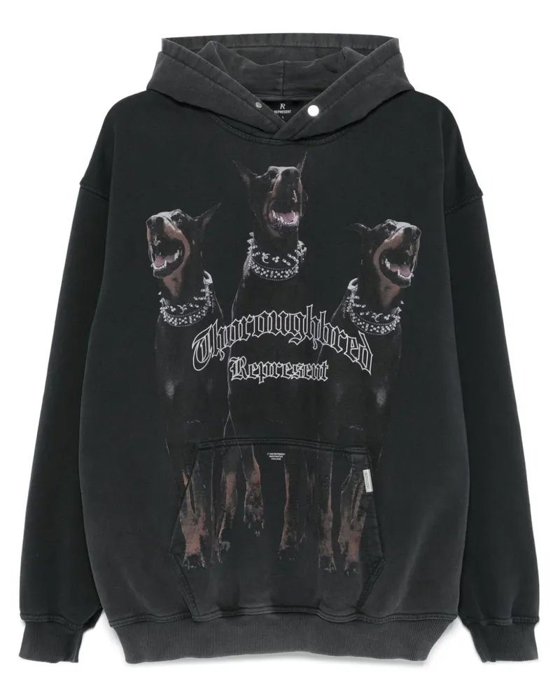 REPRESENT Thoroughbred Hoodie - Schwarz Schwarz